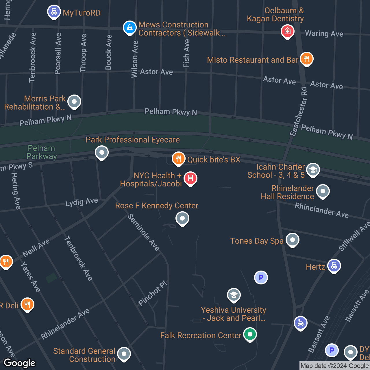 A map that marks the location of 1400 Pelham Parkway South
New York, NY 10461