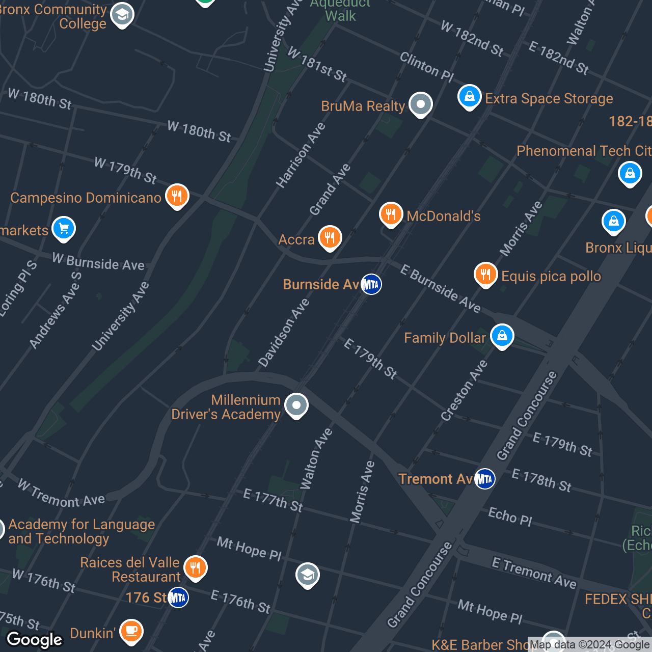 A map that marks the location of 1995 Jerome Ave, 2nd FL 
Bronx, NY 10453