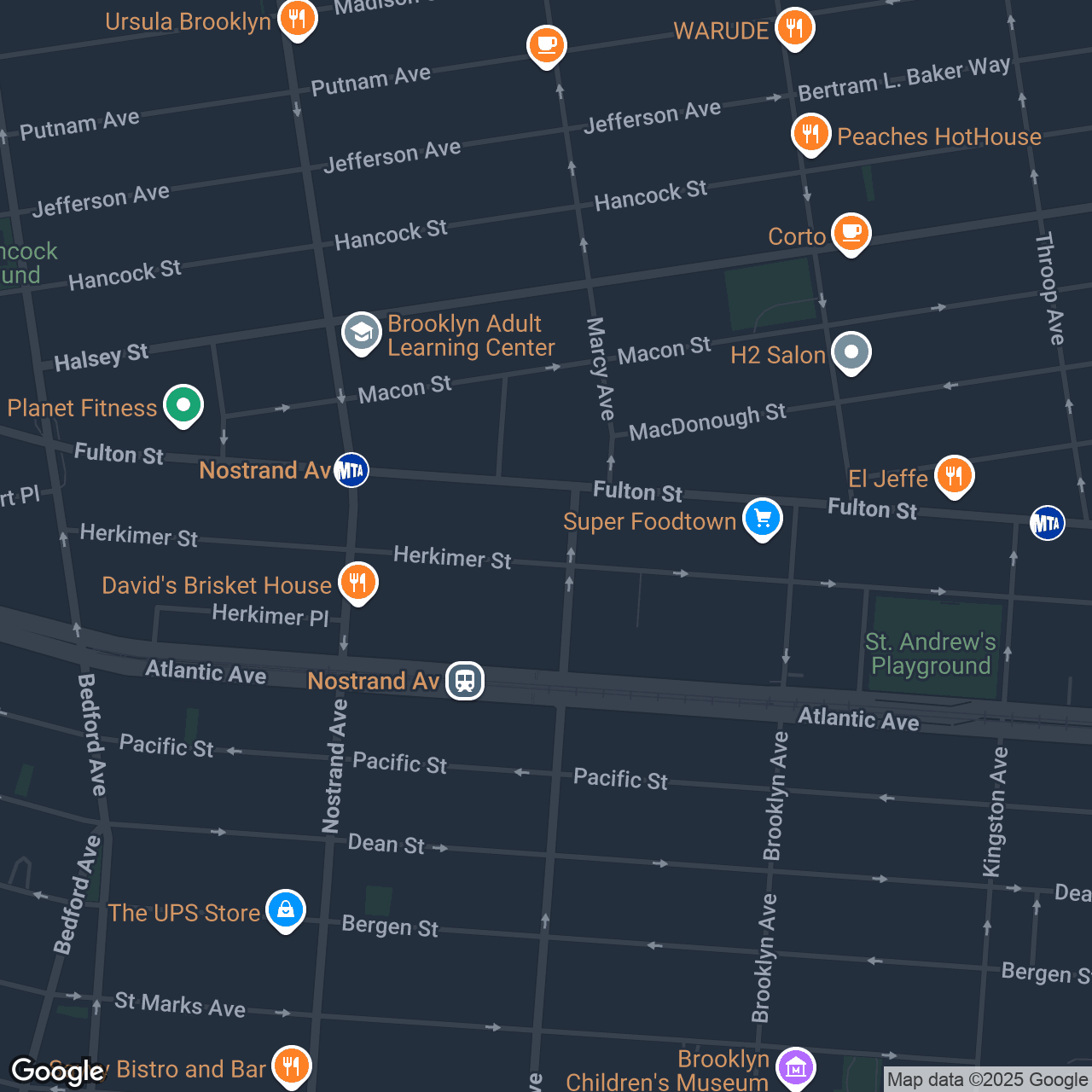A map that marks the location of 20 New York Ave
Brooklyn, NY 11216