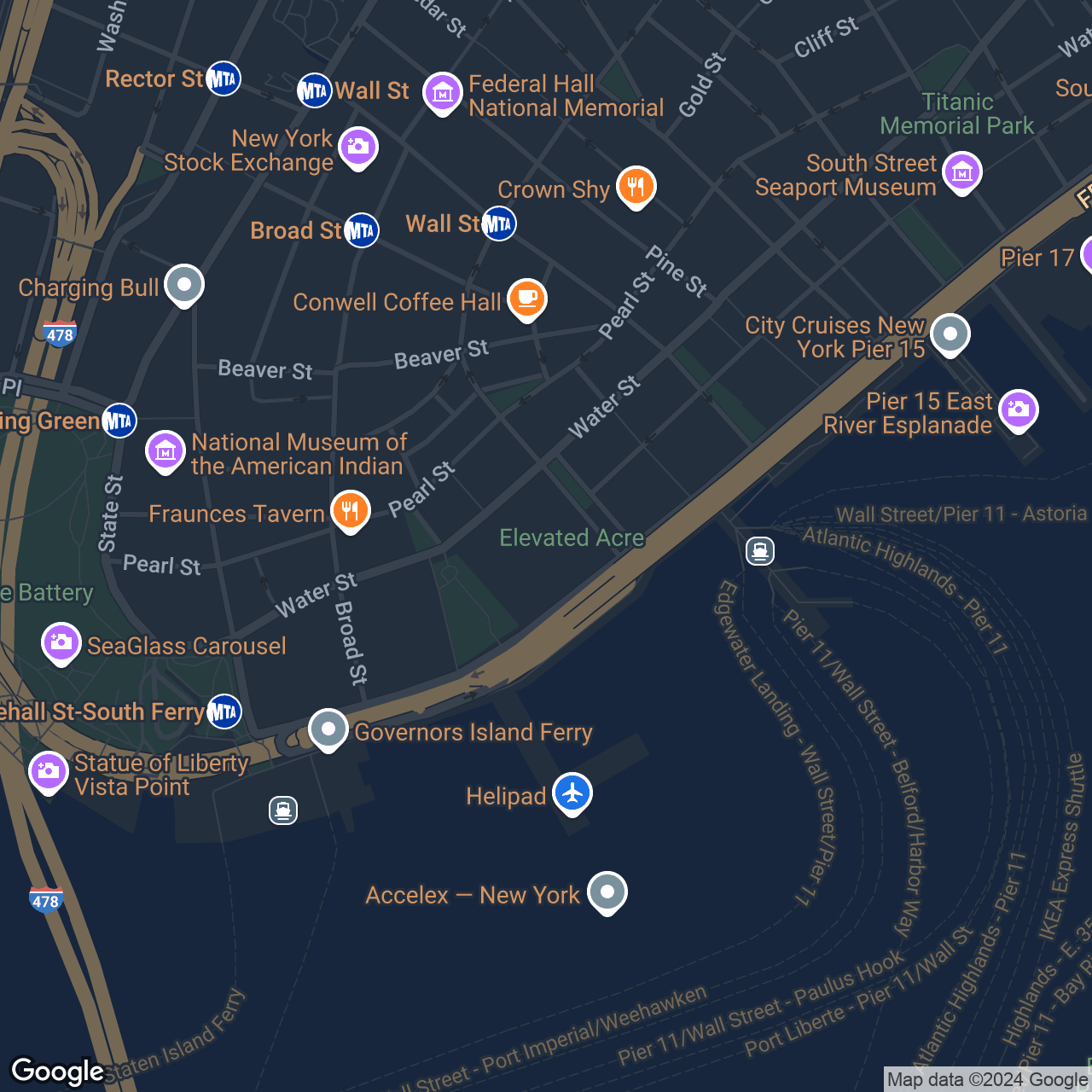 A map that marks the location of 55 Water St
New York, NY 10041