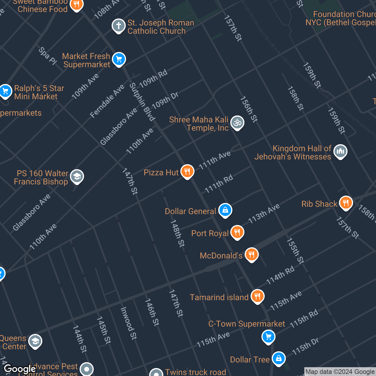 A map that marks the location of 111-12 Sutphin Blvd
Jamaica, NY 11435