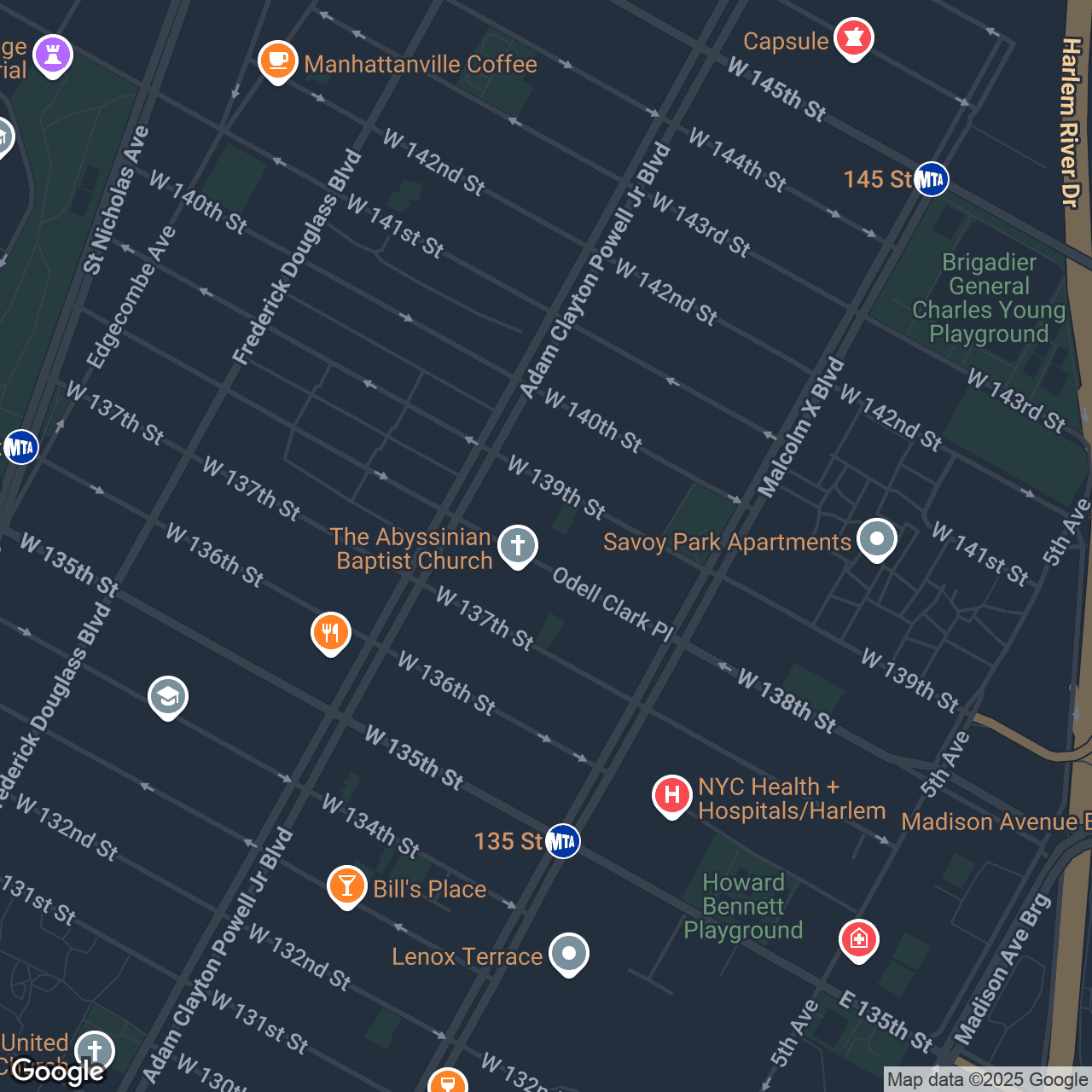 A map that marks the location of 129 West 138th St
New York NY 10030
